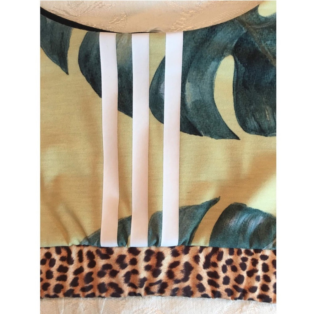Adidas Originals X Farm Polka Dot Cheetah Bra Top - Picture 6 of 11
